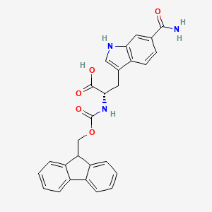 (S)-2-((((9H-Fluoren-9-yl)methoxy)carbonyl)amino)-3-(6-carbamoyl-1H-indol-3-yl)propanoic acid