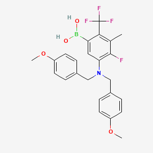(5-(Bis(4-methoxybenzyl)amino]-4-fluoro-3-methyl-2-(trifluoromethyl)phenyl)boronic acid