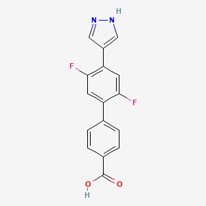 2'，5'-Difluoro-4'-(1H-pyrazol-4-yl)-[1，1'-biphenyl]-4-carboxylic acid