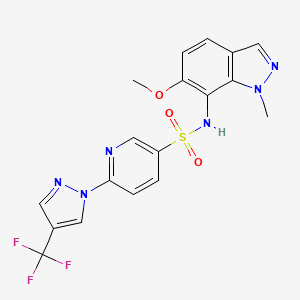 N-(6-Methoxy-1-methyl-1H-indazol-7-yl)-6-(4-(trifluoromethyl)-1H-pyrazol-1-yl)pyridine-3-sulfonamide