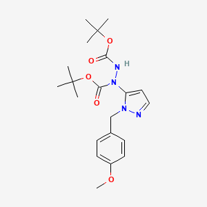 di-tert-Butyl 1-(1-(4-methoxybenzyl)-1H-pyrazol-5-yl)hydrazine-1，2-dicarboxylate