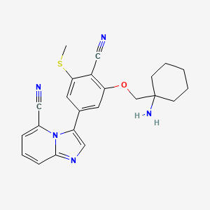 3-(3-((1-Aminocyclohexyl)methoxy)-4-cyano-5-(methylthio)phenyl)imidazo[1,2-a]pyridine-5-carbonitrile
