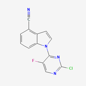 1-(2-Chloro-5-fluoropyrimidin-4-yl)-1H-indole-4-carbonitrile