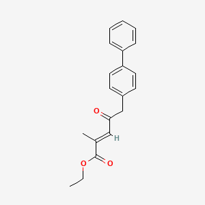 Ethyl (E)-5-([1，1'-biphenyl]-4-yl)-2-methyl-4-oxopent-2-enoate
