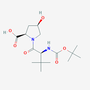 (2R,4R)-1-((S)-2-(Boc-amino)-3,3-dimethylbutanoyl)-4-hydroxypyrrolidine-2-carboxylic Acid