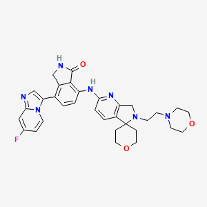 4-(7-Fluoroimidazo[1，2-a]pyridin-3-yl)-7-((6'-(2-morpholinoethyl)-2，3，5，6，6'，7'-hexahydrospiro[pyran-4，5'-pyrrolo[3，4-b]pyridin]-2'-yl)amino)isoindolin-1-one