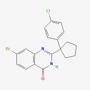 7-Bromo-2-(1-(4-chlorophenyl)cyclopentyl)quinazolin-4(1H)-one