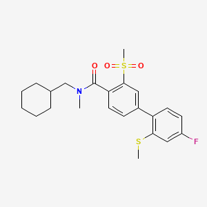 N-(Cyclohexylmethyl)-4'-fluoro-N-methyl-3-(methylsulfonyl)-2'-(methylthio)-[1，1'-biphenyl]-4-carboxamide