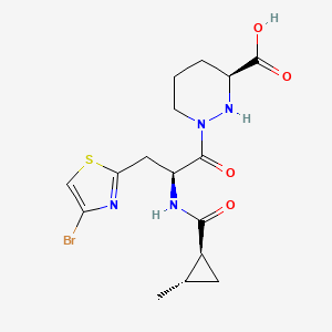 (S)-1-((S)-3-(4-Bromothiazol-2-yl)-2-((1S,2S)-2-methylcyclopropane-1-carboxamido)propanoyl)hexahydropyridazine-3-carboxylic acid