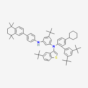 5-(Tert-butyl)-N1-(5-(tert-butyl)benzo[b]thiophen-3-yl)-N1-(3'，5'-di-tert-butyl-5-cyclohexyl-[1，1'-biphenyl]-2-yl)-N3-(4-(5，5，8，8-tetramethyl-5，6，7，8-tetrahydronaphthalen-2-yl)phenyl)benzene-1，3-diamine
