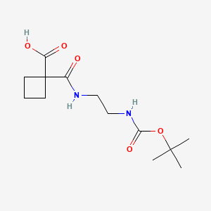1-((2-((tert-Butoxycarbonyl)amino)ethyl)carbamoyl)cyclobutane-1-carboxylic acid