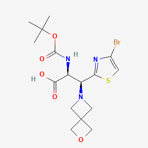 (2S，3S)-3-(4-Bromothiazol-2-yl)-2-((tert-butoxycarbonyl)amino)-3-(2-oxa-6-azaspiro[3.3]heptan-6-yl)propanoic acid