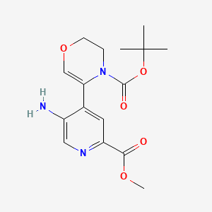 tert-Butyl 5-(5-amino-2-(methoxycarbonyl)pyridin-4-yl)-2,3-dihydro-4H-1,4-oxazine-4-carboxylate