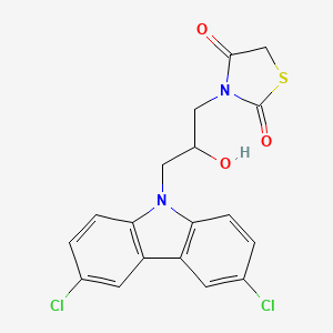 3-(3-(3,6-Dichloro-9H-carbazol-9-yl)-2-hydroxypropyl)thiazolidine-2,4-dione