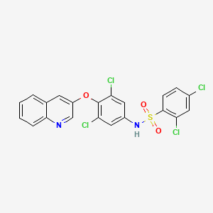 2,4-Dichloro-N-(3,5-dichloro-4-(quinolin-3-yloxy)phenyl)benzenesulfonamide