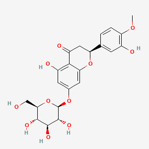 (S)-5-Hydroxy-2-(3-hydroxy-4-methoxyphenyl)-7-(((2S,3R,4S,5S,6R)-3,4,5-trihydroxy-6-(hydroxymethyl)tetrahydro-2H-pyran-2-yl)oxy)chroman-4-one