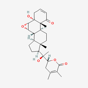 (4aR,4bS,6aS,7S,9aS,9bS,9cS,10aS,10bR)-7-((R)-1-((R)-4,5-Dimethyl-6-oxo-3,6-dihydro-2H-pyran-2-yl)-1-hydroxyethyl)-10b-hydroxy-4a,6a-dimethyl-1,4a,4b,5,6,6a,7,8,9,9a,9b,9c,10a,10b-tetradecahydro-4H-cyclopenta[1,2]phenanthro[9,10-b]oxiren-4-one