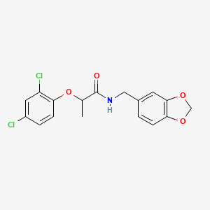 N-(1,3-Benzodioxol-5-ylmethyl)-2-(2,4-dichlorophenoxy)propanamide
