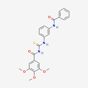 N-((3-Benzamidophenyl)carbamothioyl)-3,4,5-trimethoxybenzamide