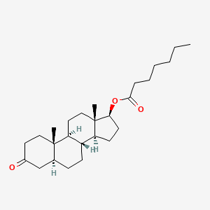 (5α,17β)-17-[(1-氧代庚基)氧基]雄甾烷-3-酮