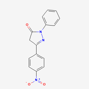 5-(4-Nitrophenyl)-2-phenyl-2,4-dihydro-3H-pyrazol-3-one