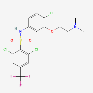2,6-Dichloro-N-(4-chloro-3-(2-(dimethylamino)ethoxy)phenyl)-4-(trifluoromethyl)benzenesulfonamide
