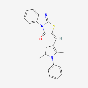 2-((2,5-Dimethyl-1-phenyl-1H-pyrrol-3-yl)methylene)benzo[4,5]imidazo[2,1-b]thiazol-3(2H)-one