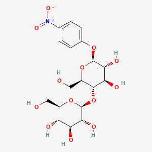 (2S,3R,4S,5S,6R)-2-(((2R,3S,4R,5R,6S)-4,5-Dihydroxy-2-(hydroxymethyl)-6-(4-nitrophenoxy)tetrahydro-2H-pyran-3-yl)oxy)-6-(hydroxymethyl)tetrahydro-2H-pyran-3,4,5-triol