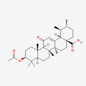 (1S,2R,4aS,6aS,6aS,6bR,8aS,10S,12aS,14bR)-10‑acetyloxy‑1,2,6a,6b,9,9,12a‑heptamethyl‑13‑oxo‑1,2,3,4,5,6,6a,7,8,8a,10,11,12,14b‑tetradecahydropicene‑4a‑carboxylic acid