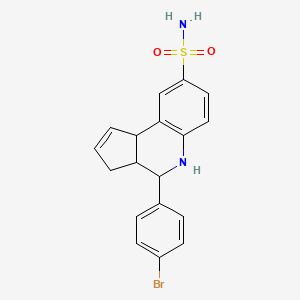 4-(4-Bromophenyl)-3a,4,5,9b-tetrahydro-3H-cyclopenta[c]quinoline-8-sulfonamide