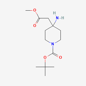Methyl 2-(1-Boc-4-amino-4-piperidyl)acetate