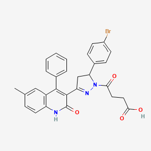 5-(4-Bromophenyl)-3-(1,2-dihydro-6-methyl-2-oxo-4-phenyl-3-quinolinyl)-4,5-dihydro-γ-oxo-1H-Pyrazole-1-butanoic Acid