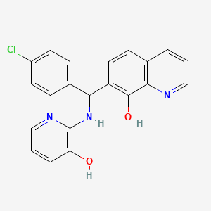 7-((4-Chlorophenyl)((3-hydroxypyridin-2-yl)amino)methyl)quinolin-8-ol