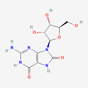 2-Amino-9-((2R,3R,4S,5R)-3,4-dihydroxy-5-(hydroxymethyl)tetrahydrofuran-2-yl)-8-hydroxy-1H-purin-6(9H)-one