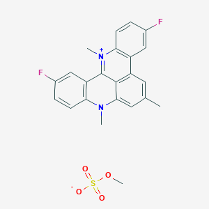 3,11-Difluoro-6,8,13-trimethyl-8H-quinolino[4,3,2-kl]acridin-13-ium methyl sulfate