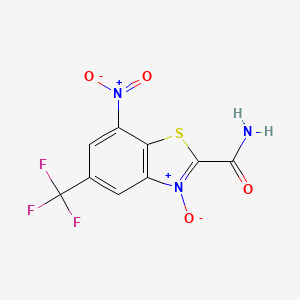 2-Carbamoyl-7-nitro-5-(trifluoromethyl)benzo[d]thiazole 3-oxide