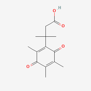 3-Methyl-3-(2,4,5-trimethyl-3,6-dioxocyclohexa-1,4-dien-1-yl)butanoic Acid