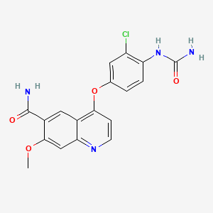 4-(3-Chloro-4-ureidophenoxy)-7-methoxyquinoline-6-carboxamide