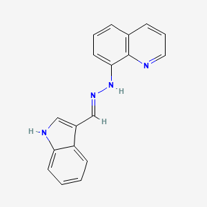 8-[(E)-2-[(1H-Indol-3-yl)methylidene]hydrazin-1-yl]quinoline