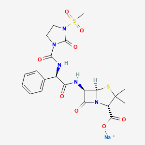 Sodium (2S,5R,6R)-3,3-Dimethyl-6-((R)-2-(3-(methylsulfonyl)-2-oxoimidazolidine-1-carboxamido)-2-phenylacetamido)-7-oxo-4-thia-1-azabicyclo[3.2.0]heptane-2-carboxylate
