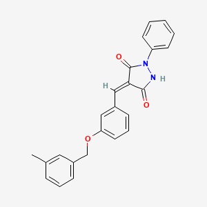 4-(3-((3-Methylbenzyl)oxy)benzylidene)-1-phenylpyrazolidine-3,5-dione