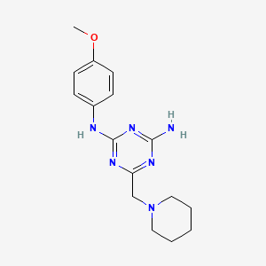 N2-(4-Methoxyphenyl)-6-(piperidin-1-ylmethyl)-1,3,5-triazine-2,4-diamine