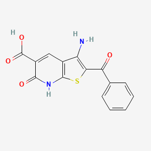 3-Amino-2-benzoyl-6-oxo-6H,7H-thieno[2,3-b]pyridine-5-carboxylic Acid