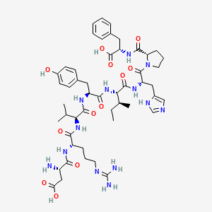 (2S,5S,8S,11S,14S,17S)-2-((1H-Imidazol-5-yl)methyl)-17-amino-5-((S)-sec-butyl)-1-((S)-2-(((S)-1-carboxy-2-phenylethyl)carbamoyl)pyrrolidin-1-yl)-14-(3-guanidinopropyl)-8-(4-hydroxybenzyl)-11-isopropyl-1,4,7,10,13,16-hexaoxo-3,6,9,12,15-pentaazanonadecan-1