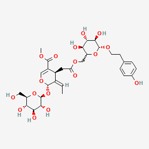 Methyl (2S,4S,Z)-3-ethylidene-4-(2-oxo-2-(((2R,3S,4S,5R,6R)-3,4,5-trihydroxy-6-(4-hydroxyphenethoxy)tetrahydro-2H-pyran-2-yl)methoxy)ethyl)-2-(((2S,3R,4S,5S,6R)-3,4,5-trihydroxy-6-(hydroxymethyl)tetrahydro-2H-pyran-2-yl)oxy)-3,4-dihydro-2H-pyran-5-carboxy