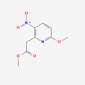 Methyl 6-methoxy-3-nitro-2-pyridineacetate