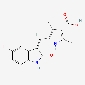 5-((5-Fluoro-2-oxoindolin-3-ylidene)methyl)-2,4-dimethyl-1H-pyrrole-3-carboxylic Acid