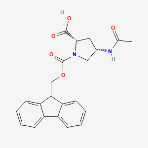 (2S,4S)-1-(((9H-Fluoren-9-yl)methoxy)carbonyl)-4-acetamidopyrrolidine-2-carboxylic acid