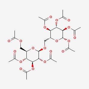 (2S,3R,4S,5R,6R)-6-((((2R,3R,4S,5R,6R)-3,4,5-Triacetoxy-6-(acetoxymethyl)tetrahydro-2H-pyran-2-yl)oxy)methyl)tetrahydro-2H-pyran-2,3,4,5-tetrayl tetraacetate