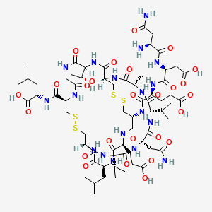(S)-5-(((1R,4S,7S,10S,13S,16R,19S,22S,25R,32S,38R)-10-(2-Amino-2-oxoethyl)-38-(((S)-1-carboxy-3-methylbutyl)carbamoyl)-22-(2-carboxyethyl)-32-((R)-1-hydroxyethyl)-19-isobutyl-7,13-diisopropyl-4-methyl-3,6,9,12,15,18,21,24,30,33,36-undecaoxo-27,28,40,41-te
